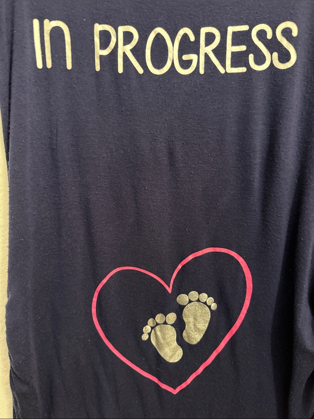 'In Progress' Navy Top - Picture 2 of 3